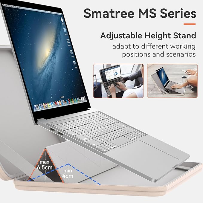 Smatree MS89 Hard EVA Protective Sleeve with Stand Compatible for 15.6 inch Acer Predator Triton 300/ConceptD 7/ConceptD 7 Pro, 16 inch Predator Triton Neo 16/Chromebook 516 GE-CBG516-1H-53TY, White