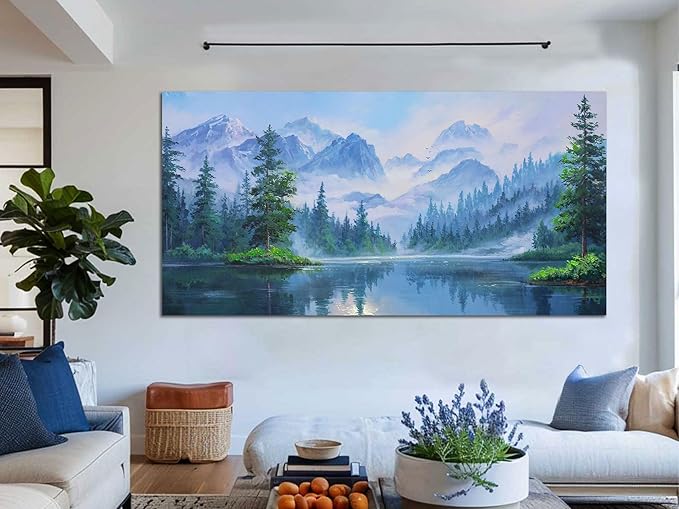 Ardemy Large Landscape Wall Art Nature Canvas Textured Forest Scenery Pictures Wall Decor Living Room Paintings Artwork Bedroom Home Office, 58"x29"
