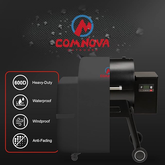 Comnova Grill Cover for Traeger Ironwood 650 - 600D Wood Pellet Smoker Waterproof & Heavy Duty Premium BBQ Cover Accessory