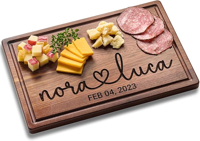 Personalized Cutting Board Wedding Gift, Customized Bridal Shower Gifts, Wedding Shower Gifts, Engraved Gifts for Couples 2025, Custom Anniversary Wooden Gifts
