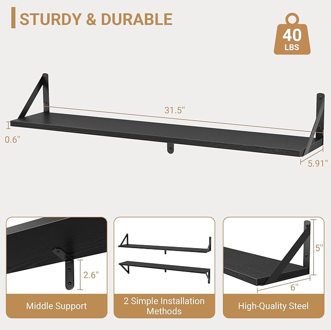 Heimlove Floating Shelves for Wall, 32 inch