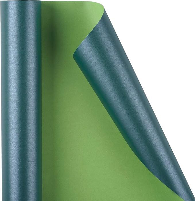 RUSPEPA Green Matte Wrapping Paper - 81.5 Sq Ft - Solid Color Pearly - Lustre Paper Perfect for Wedding,Birthday,Christmas,Baby Shower - 30 inches x 32.8 feet