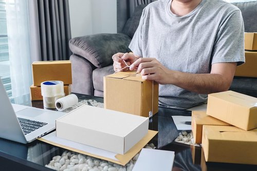 Eupako Shipping Boxes - Small 9x6x2 Corrugated Cardboard - 25 Pack White Mailing Boxes for Small Business