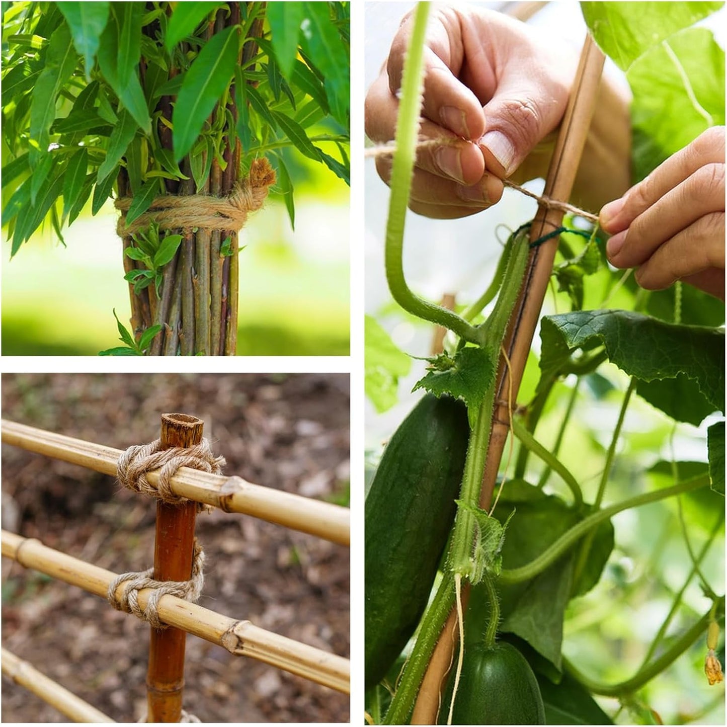Twine String 5mm - Heavy Duty Natural Jute Twine Rope for DIY Crafts & Gardening | Eco-Friendly 164 Feet