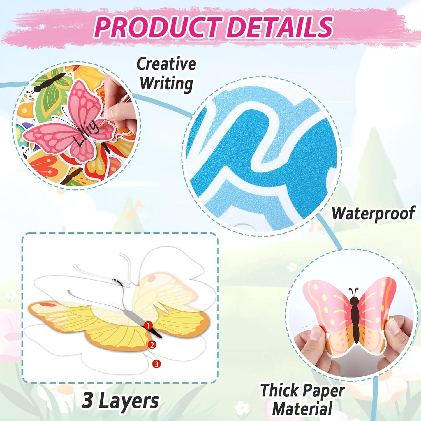 Skiennix Reading Bulletin Board Decorations Set - Spring Butterfly Cutouts for Classroom | Imagination-Inspiring Decor