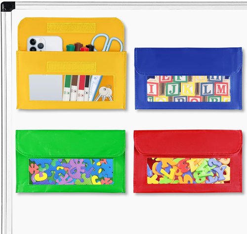 EAMAY Magnetic Marker Pen Holder - Whiteboard & Fridge Storage Organizer | Set of 4 Pockets