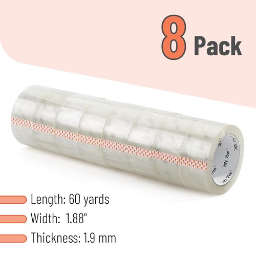 Mr. Pen Packing Tape - Heavy Duty Clear Shipping Tape, 2” Wide, 60 Yards, 8 Pack