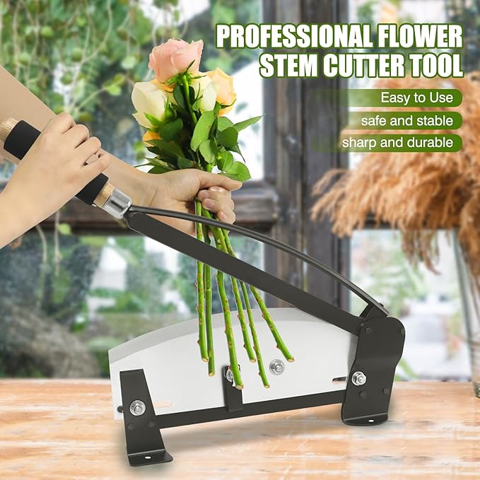 14 in Stainless-Steel Blade Fresh Flower Stem Cutters, Professional Floral Stem Cutter for Fresh Flowers, Flower Cutters for Stems Florist and Gardening with Safety Latch