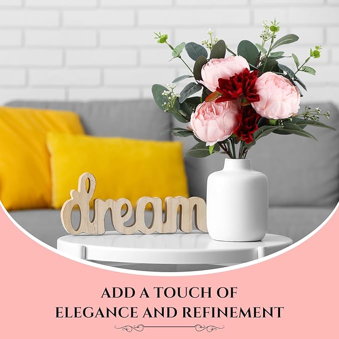 Zeyune 50 Pcs Wedding Artificial Peonies 4 Inch Fake Silk Peony Faux Peonies Artificial Valentine Flowers Bulk Rose Flowers Heads for Valentine Decoration Vintage Wedding Home Office(Pink)