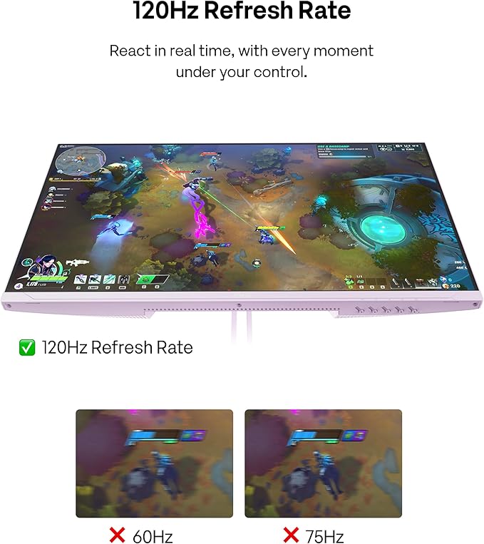 Pixio PX246 Wave Purple 24 inch 120Hz Refresh Rate FHD 1080p Resolution IPS Panel 4ms GTG Response Time Gaming Monitor with Adaptive Sync
