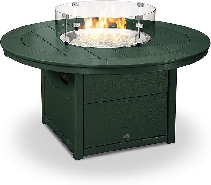 POLYWOOD® Round 48" Fire Pit Table in Green