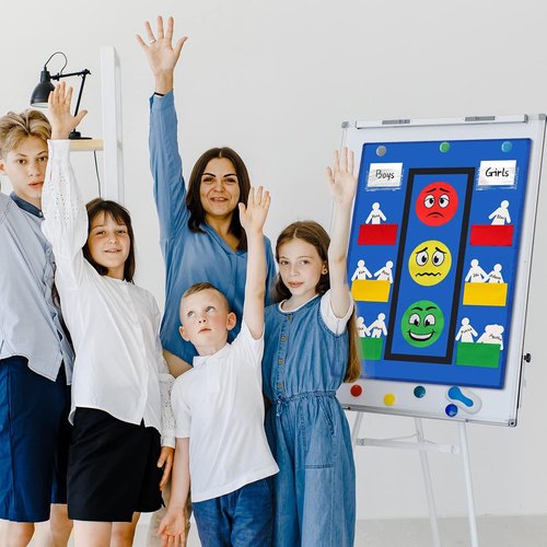 Panelee Classroom Behavior Chart - Stoplight Pocket Chart for Kids | 43-Piece Management Tool with Blank Cutouts