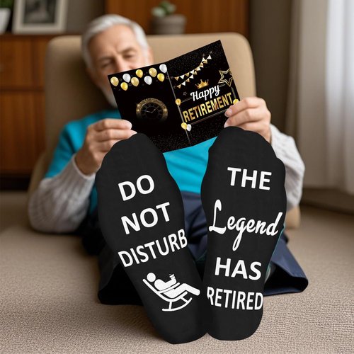 Juesly Retirement Socks - Funny Gift for Men & Women | Perfect Retirement Present
