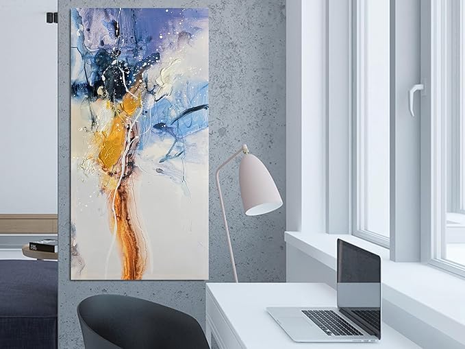 Ardemy Abstract Wall Art Large Bedroom Canvas Wall Decor Living Room Modern Textured Pictures Paintings Artwork for Walls Kitchen Dining Room Home Office Bathroom, 40"x20"
