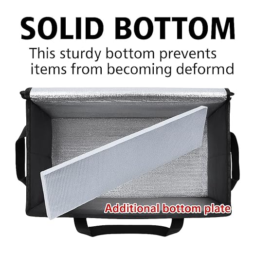 Additional Bottom Plate 2-Pack XXXL Insulated Food Delivery Bag Cooler Bags Keep Food Warm Catering Therma for doordash Catering Cooler Bags Keep Food Warm Catering