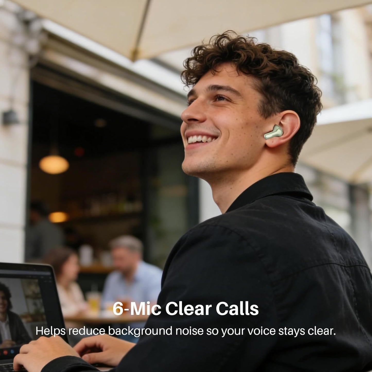 TOZO Hybrid Active Noise Cancelling Wireless Earbuds - 68H Playtime, 6 Mics, IPX8 Waterproof | Bluetooth 5.3
