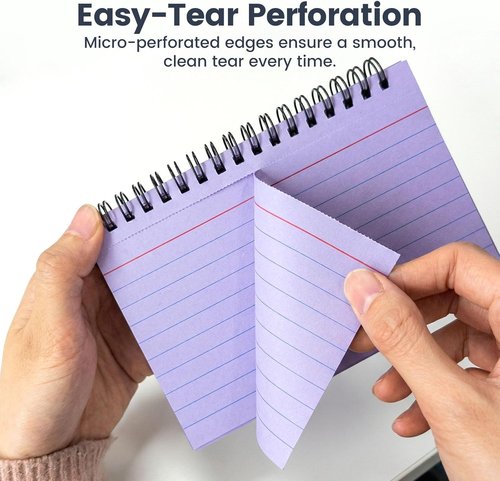 Koogel 500PCS Colored Index Cards - 3x5 Lined Flashcards with Rings | Perfect for School & Study