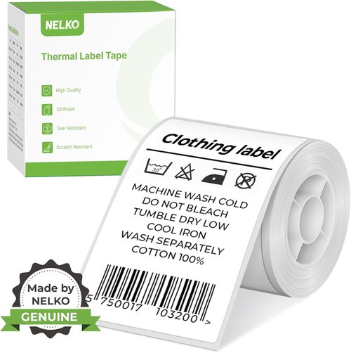 Nelko Thermal Labels - Waterproof Multi-Purpose Sticker Tape | 2'' x 3.15'' (50x80mm) | 100 Self-Adhesive Rolls