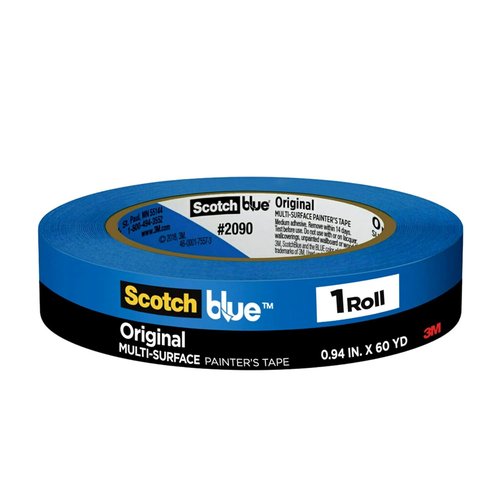 ScotchBlue™ Painter's Tape - 1" x 60 Yd for Clean Edges and Easy Application