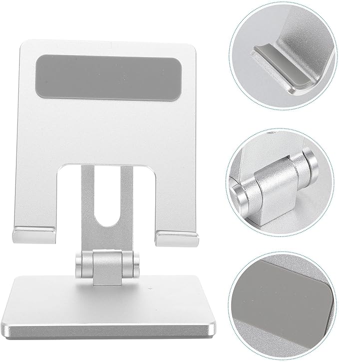 VERDANVERSE Adjustable Foldable Tablet Stand Holder for Desk Metal Tablet Bracket Compatible with Ipad and Laptop Multi-Angle Holder Organizer for Home and Office Use