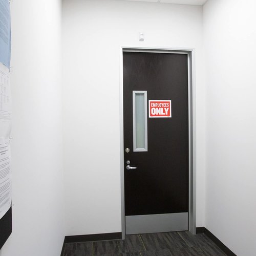 BAZIC Products Employees Only Sign - 9" x 12" Plastic Sign for Private Property | Restricted Area Access