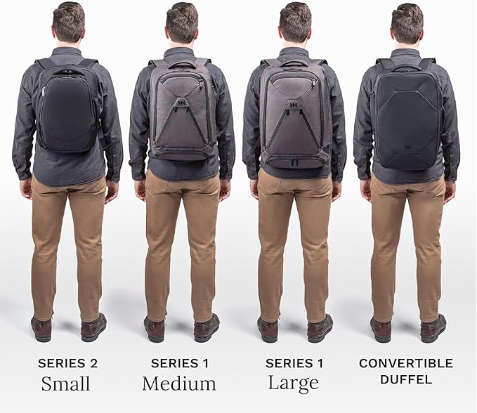 Knack Series 1 Laptop Backpack Travel Set Fits up to 15 Inch - Includes Expandable Packing Insert, and Knack's Insulated Bottle, TSA Approved, Expandable Travel Backpacks (Black, Medium)