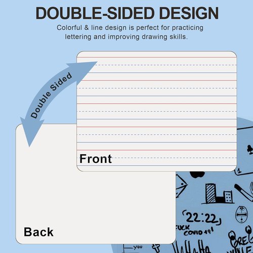 JUSTPAT 24-Pack Dry Erase Boards - 9"x12" Double-Sided Mini Whiteboards for Kids & Classroom Use