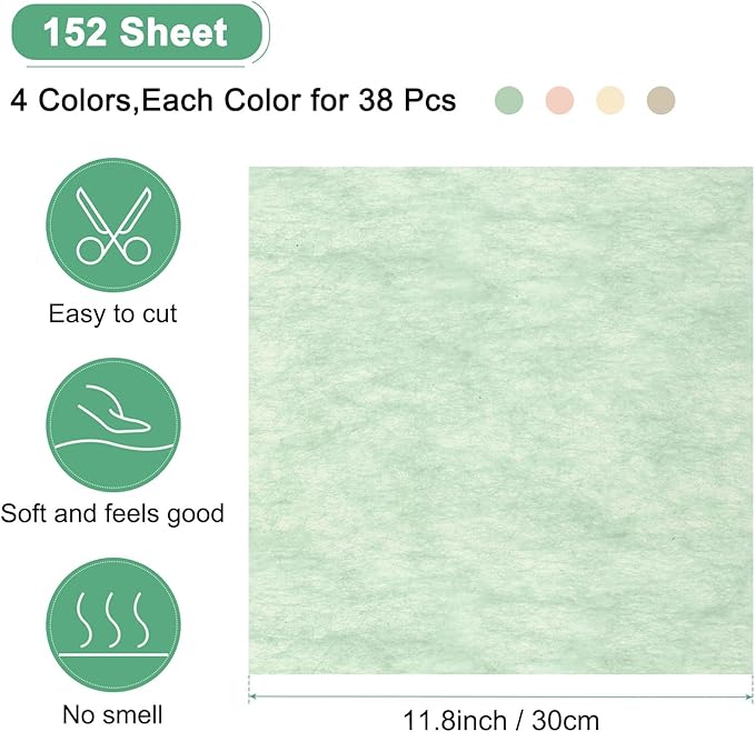 M METERXITY 152 Sheet Korean Cotton Wrapping Flower Paper - Floral Wrapping Paper Waterproof Bouquet Wrapping Paper Apply to Gift Packaging(11.8x11.8inches, Beige+Nude+Pink+Green)