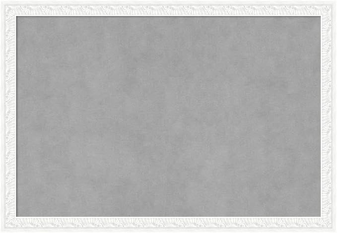 Amanti Art White Framed Magnetic Board 18x26 Medium Vision Board for use with Magnets, 100% Metal Sheet to Display Items as Office Decor or for Home Organization in mudroom, Kitchen or Kids Room
