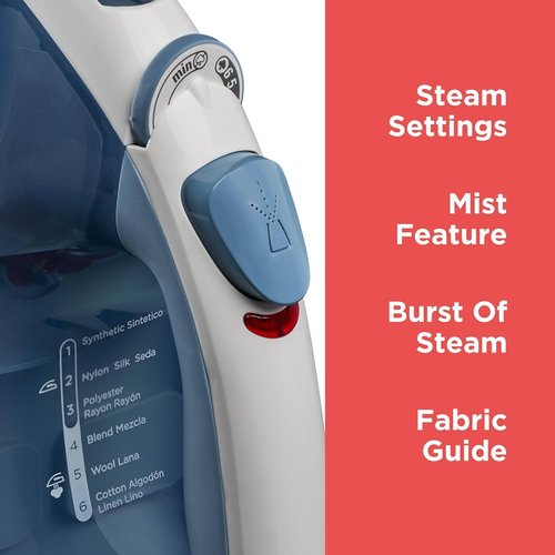 BLACK+DECKER Easy Steam Compact Iron - Lightweight Design, Nonstick Plate, 1200 Watts, Automatic Shutoff