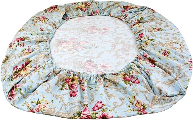 FADFAY Shabby Floral Bedding Elegant Peony Sheets Set Luxury Bedding Collections 800 Thread Count 100% Egyptian Cotton Deep Pocket, 4 Piece-Full Size