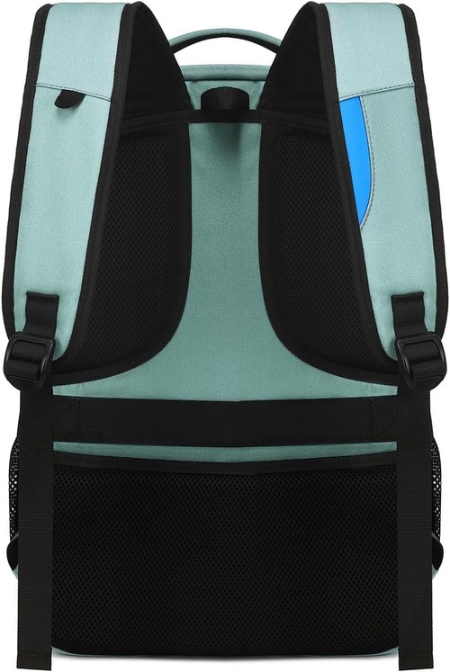 DUSLANG 17-Inch Water-Resistant Laptop Backpack for Travel | USB Charging Port & Clear Toiletry Bag - Green