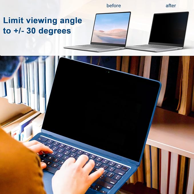 IPROKKO Laptop Privacy Screen 17.3 Inch for HP Dell Acer Asus Lenovo Thinkpad Envy Xps, 16:9 Aspect Removable 17.3in Anti Blue Light Glare Privacy Filter, Anti Spy Computer Monitor Security Protector