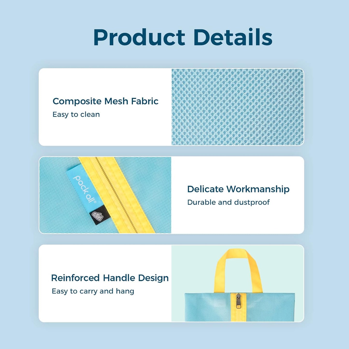 Skiennix Kids Shoe Bag - Water-Resistant Travel Pouch for Gym & Sports | Cute Blue Design