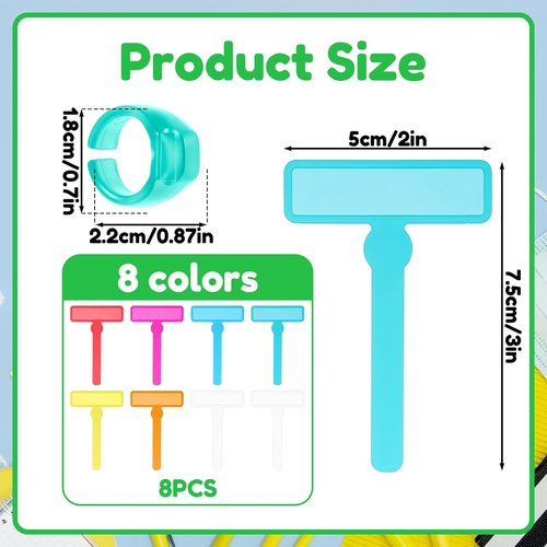 Skiennix 14 Pcs Colorful Guided Reading Strips - Practical Finger Highlighters for Dyslexia Support