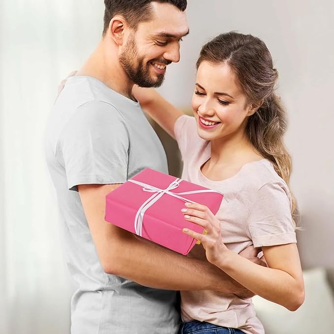 BEISHIDA 100 Sheets Hot Pink Tissue Paper Bulk, Wrapping Tissue Paper for Gift Bags, 14 x 20 Inch Gift Wrap for Birthday Wedding Graduation DIY Crafts Holiday Flowers