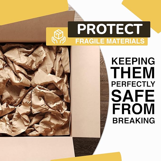 Crown Display Kraft Paper Sheets - 15 x 15 Inch - 240 Sheets of Brown Wrapping Paper – Heavy Duty Craft Paper for Shipping - Light Brown Construction Paper - 80 GSM - 375 Square feet