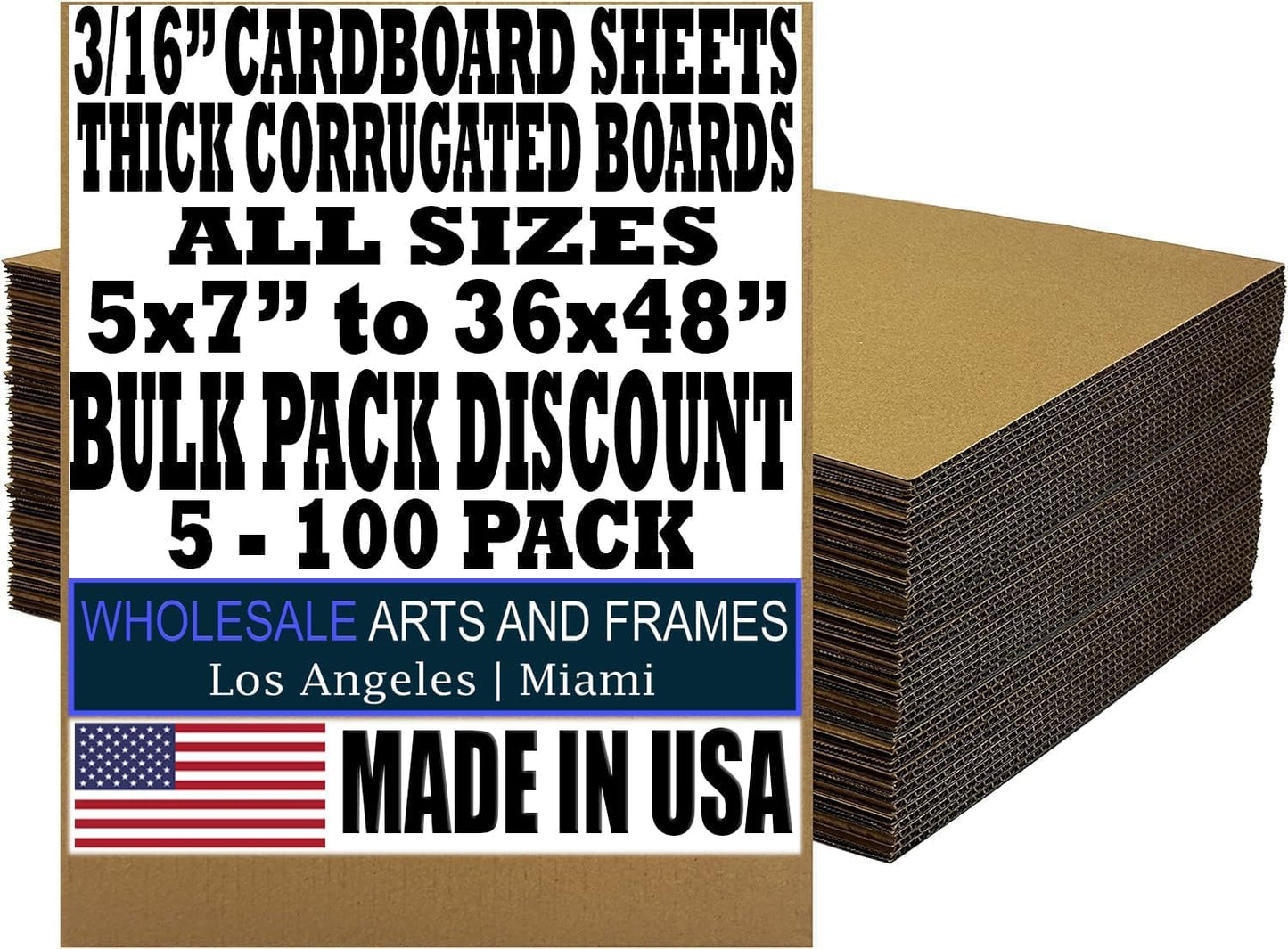 Target 24x36 Large Cardboard Sheets - 25 Pack 3/16" Thick Corrugated Blanks for Packing & Crafts