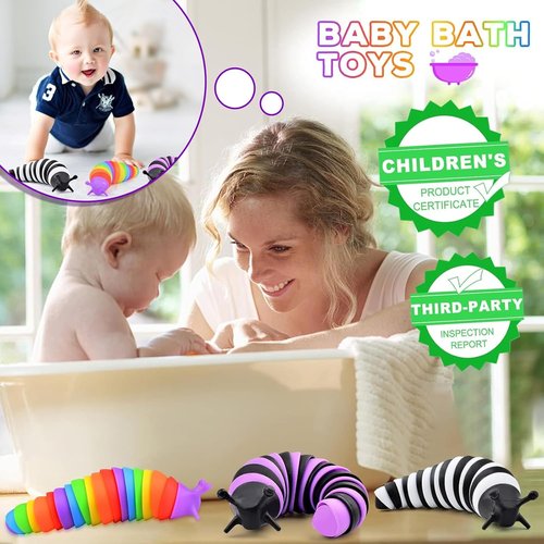 Cevioce Fidget Slug Toy Set - 3Pcs Sensory Toys for Autism | Ideal for Travel & Gifts for Kids