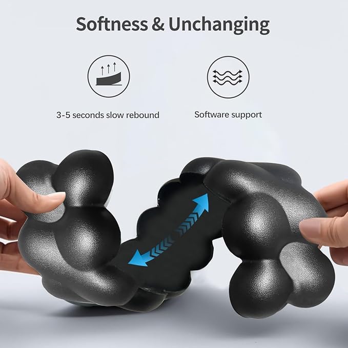 Wrist Rest for Keyboard and Mouse, Upgrade Enlarge Mouse Pad Wrist Rest, Ergonomic Memory Foam, Non-Slip Base for Computer Gaming & Office Work, 2 Piece Set, Clouds Black (17.71x3.15+6.29x3.15 inch)