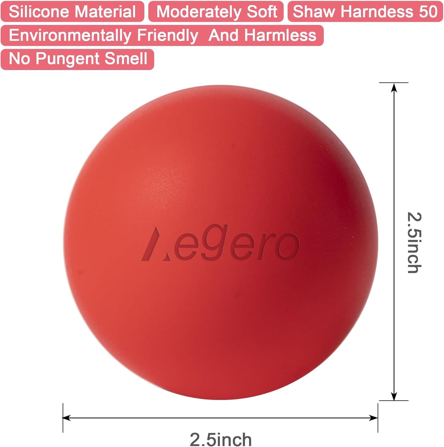 Skiennix Massage Lacrosse Balls - Myofascial Release & Deep Tissue Therapy | 2-Pack in Orange & Grey