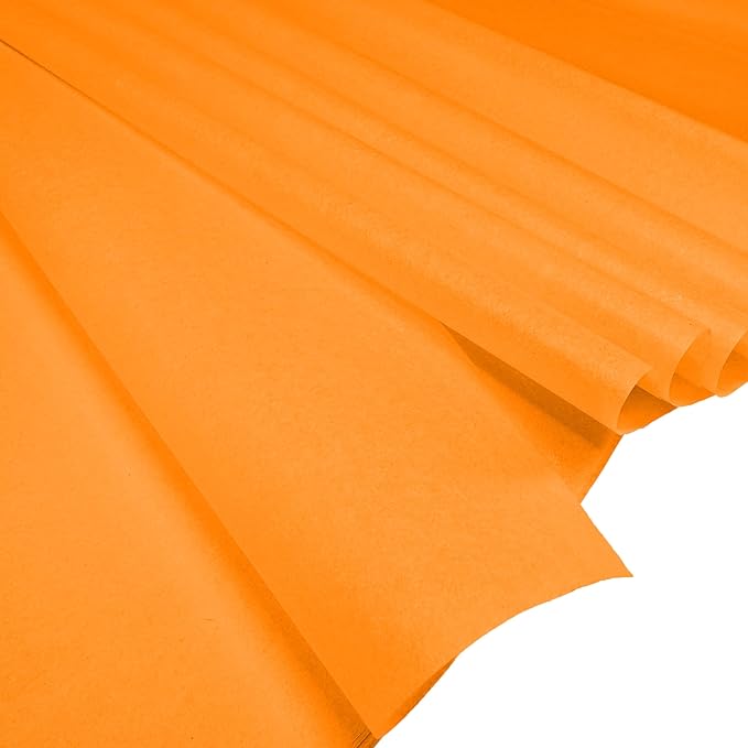 Flexicore Packaging® | Gift Wrap Tissue Paper | Size: 15"x20" | 100 Sheet | Acid Free Bulk Tissue Paper | (Bright Orange)