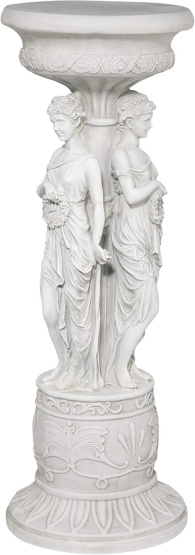 Design Toscano KY992 Chatsworth Manor Neoclassical Pedestal Column Plant Stand, Antique Stone