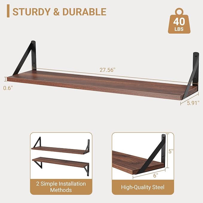 Heimlove Floating Shelves for Wall, 28 inch