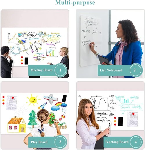 Self-Adhesive Whiteboard Sticker by Skiennix - 16" x 24" Magnetic Dry Erase Wall Film | No Ghosting, Easy Peel & Stick for Professionals