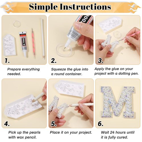 B7000 Glue - Clear Super Adhesive with Rhinestone Applicator Kit | Precision Tip for Jewelry & Crafts (4 PCS, 15 ML)
