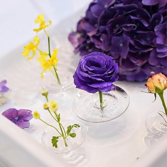 2025 Creative Floating Flower Arrangement Holder, Clear Acrylic Floral Bowl Stem Holder, DIY Floating Centerpiece Bouquet Holders, PVC Flower Float for Weddings, Parties & Fish Tanks (30, S)