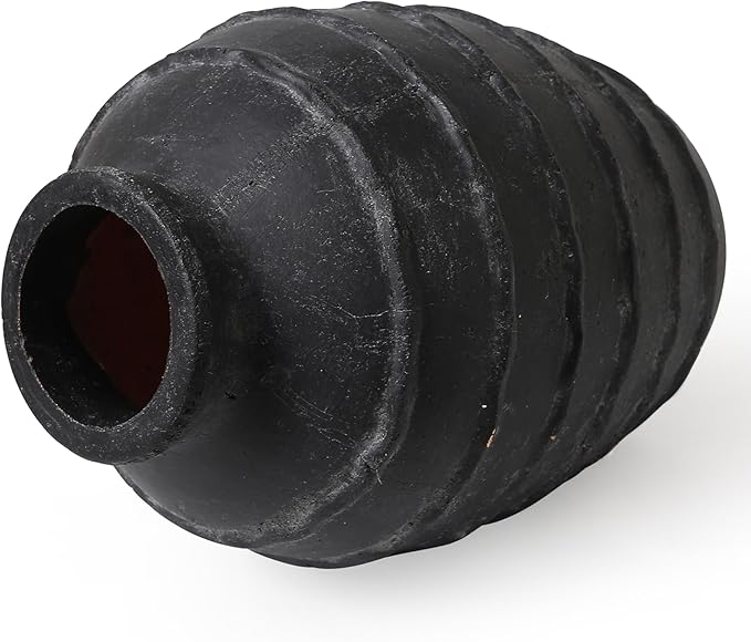 Kokrose Black Terracotta Vase, Black Vases Home Decor for Centerpieces, Large Vintage Rustic Flower Vase for Home Decor, Pottery Ceramic Vases, Table Top Fireplace Mantel Decor