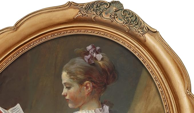 SIMON'S SHOP Oval Frame 11x14, Gold Picture Frames 11 x 14 for Gallery Wall Display, Vintage Poster Frames, Rococo Style Wall Décor