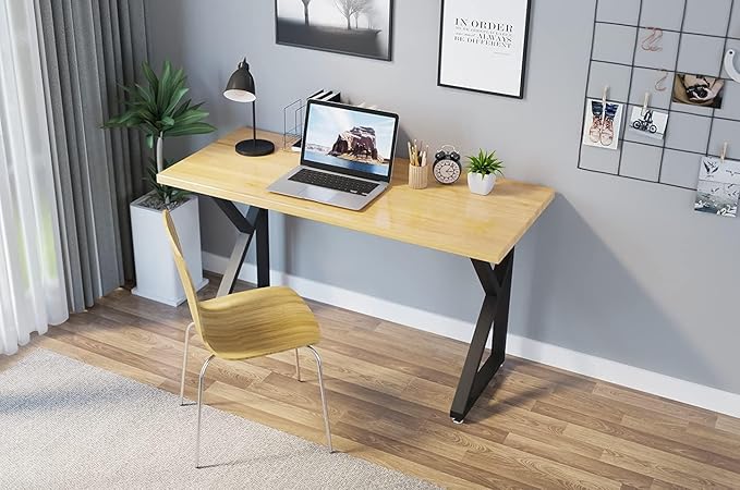 28 Inch Metal Desk Legs, Heavy Duty Dining Table Legs Set of 2, 1000 LBS Load Capacity, Industrial K-Frame Iron Table Legs for DIY Writing Desk, Office Desk, Dining Table, Matte Black